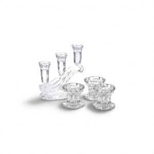 title Bougeoirs en cristal vintage