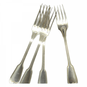 title Fourchettes en métal argenté