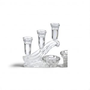 title Bougeoirs en cristal vintage