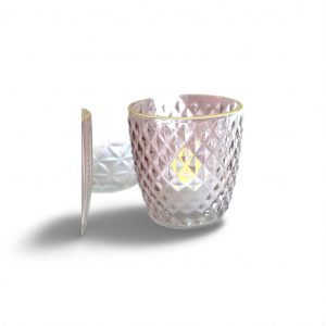 title Photophores en verre roses