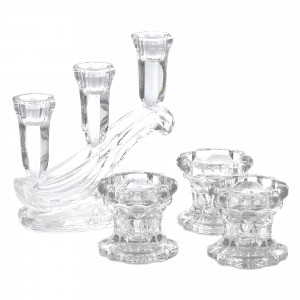 title Bougeoirs en cristal vintage