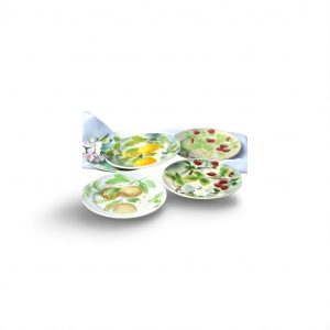 Assiettes en barbotine