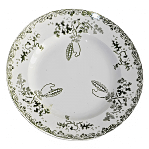 Assiettes terre de fer vertes