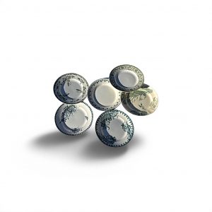 title Assiettes terre de fer vertes