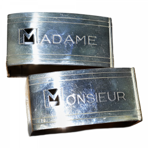 Ronds de serviette Monsieur Madame