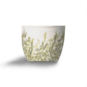 title Cache-pot en céramique à feuillage vert